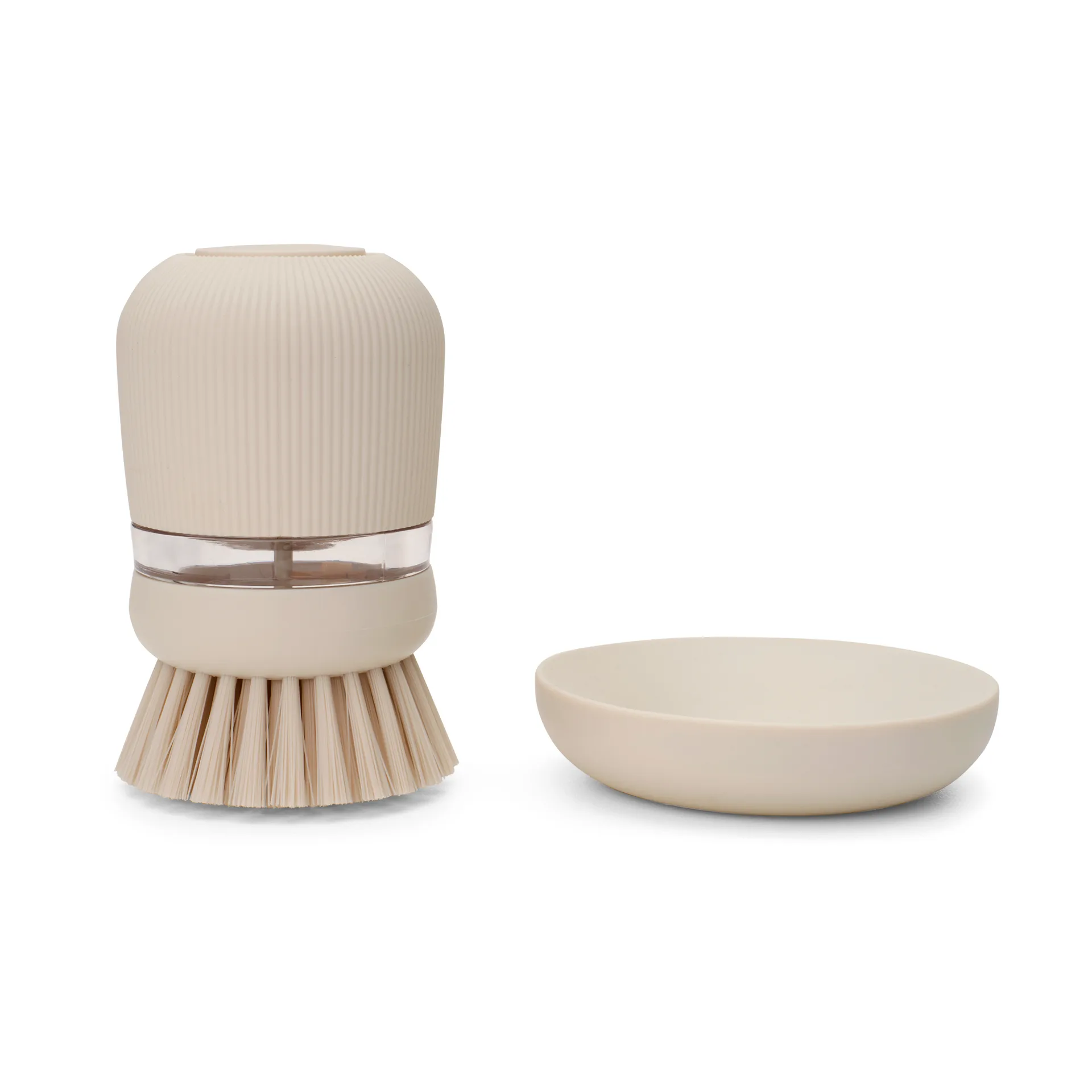 Brabantia 洗洁精架+锅刷套装, 柔米色 Brabantia