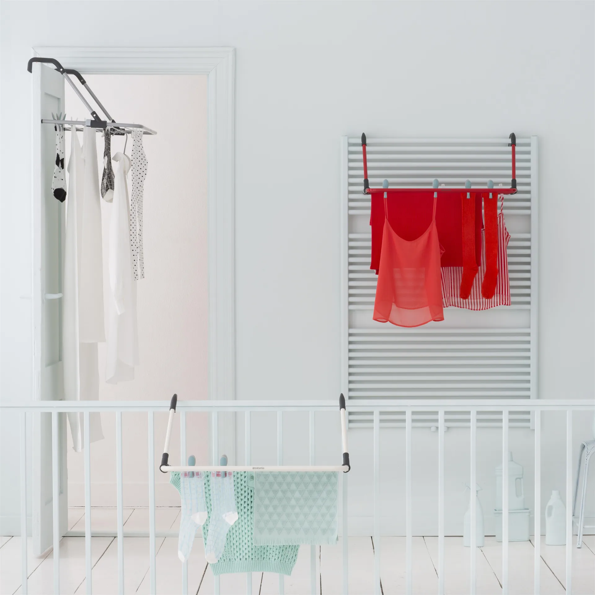 Brabantia 门后挂式晾杆, 象牙白 Brabantia