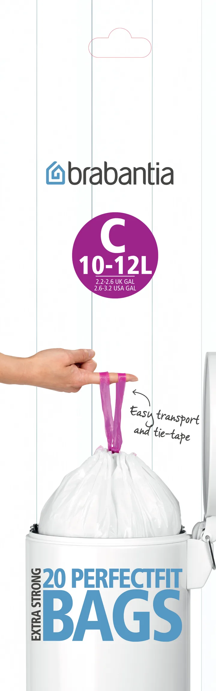 垃圾袋 C, 10-12 L 20 bags/roll - 10-12L - Brabantia