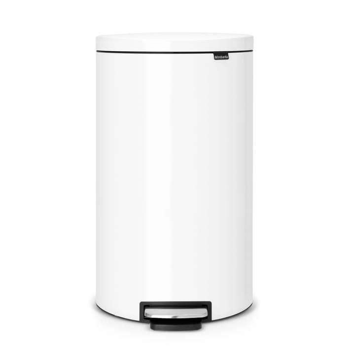 FlatBack+ 脚踏式垃圾桶  Silent 30 litres, 白色 Brabantia