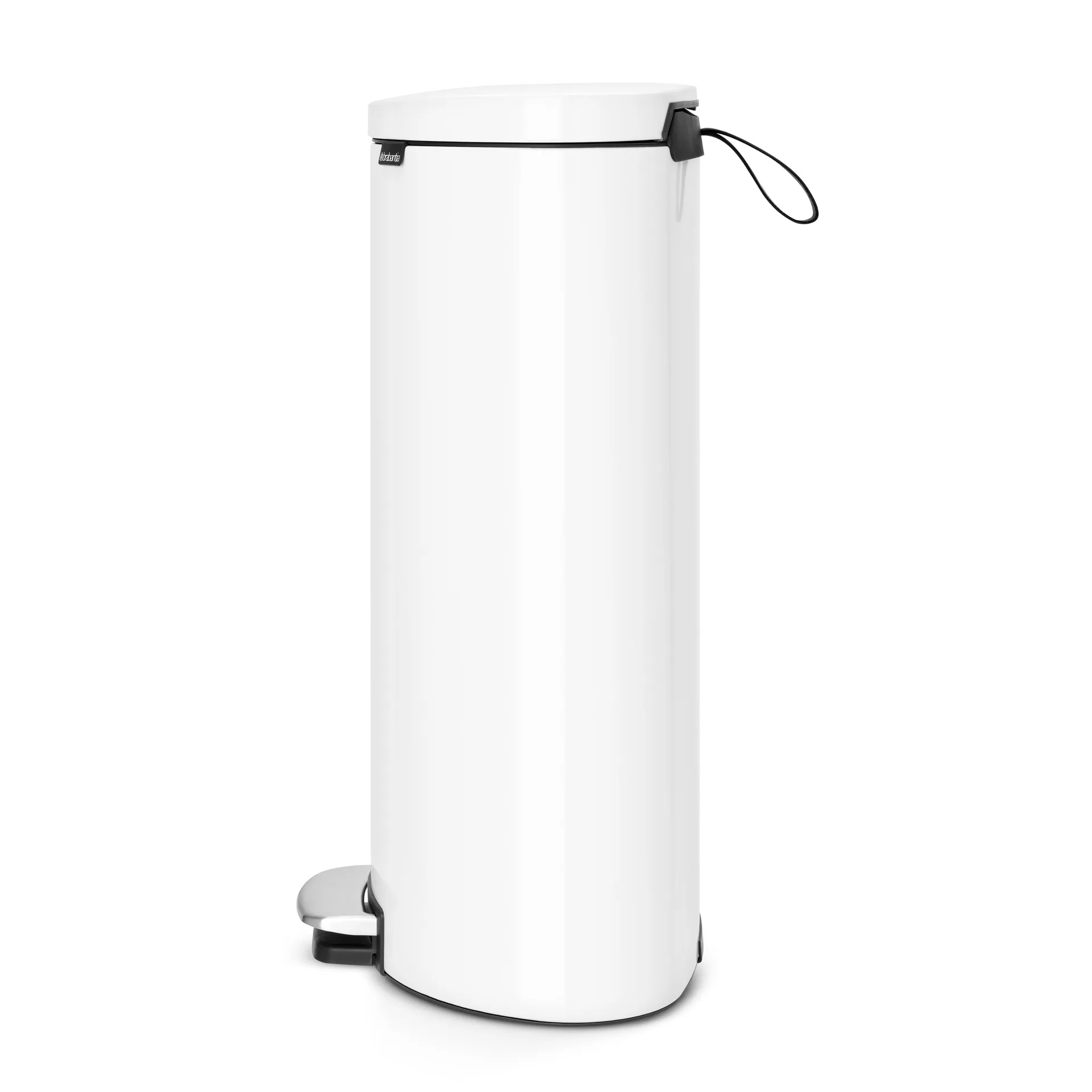 FlatBack+ 脚踏式垃圾桶  Silent 30 litres, 白色 Brabantia