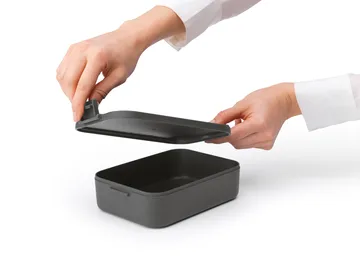 Make & Take 中号1.1升午餐盒 - 深灰色 - Brabantia