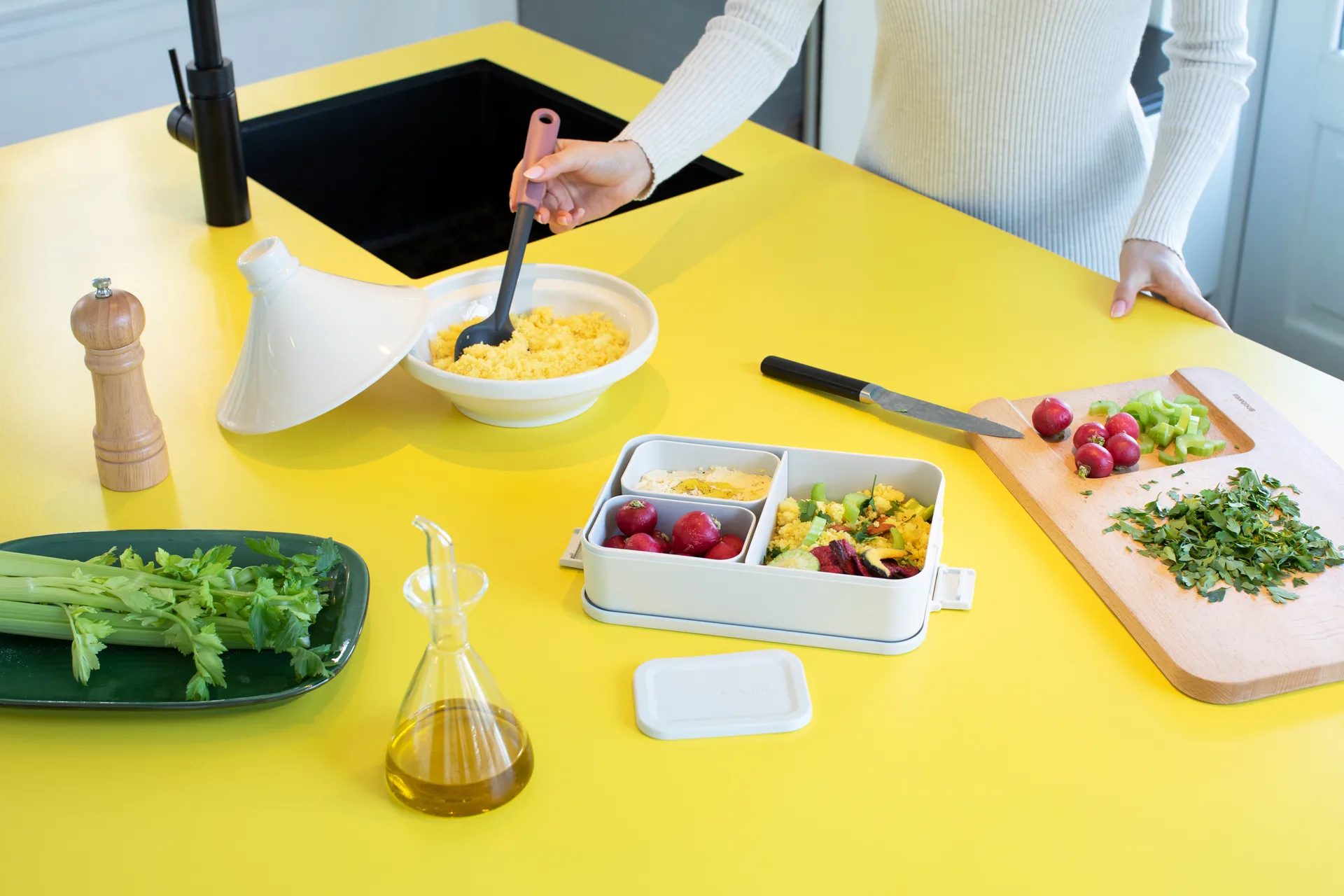 Make & Take 大号2升便当盒, 浅灰色 Brabantia