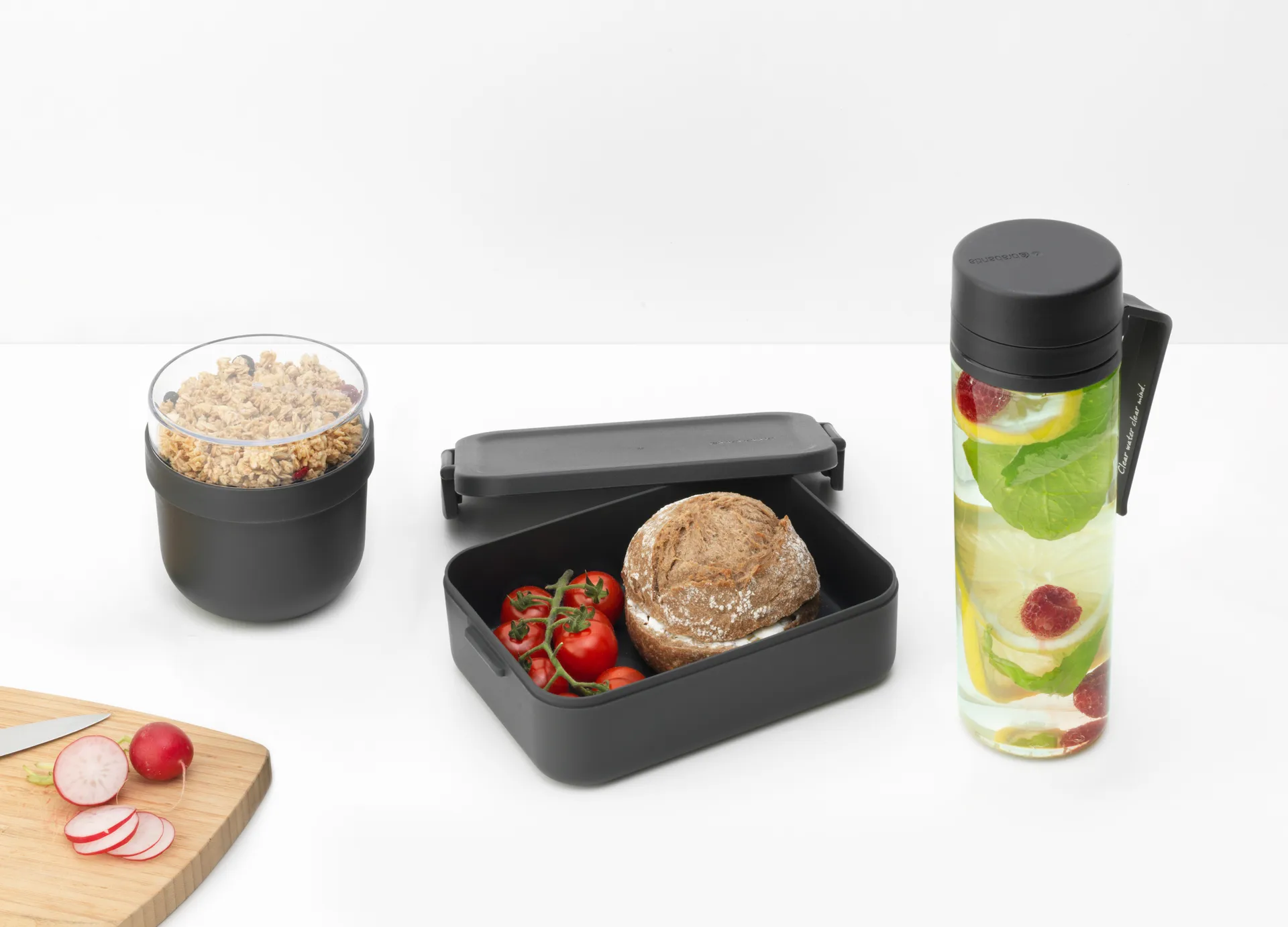 Make & Take breakfast and lunch Set 3 pieces, Dark 灰色 Brabantia