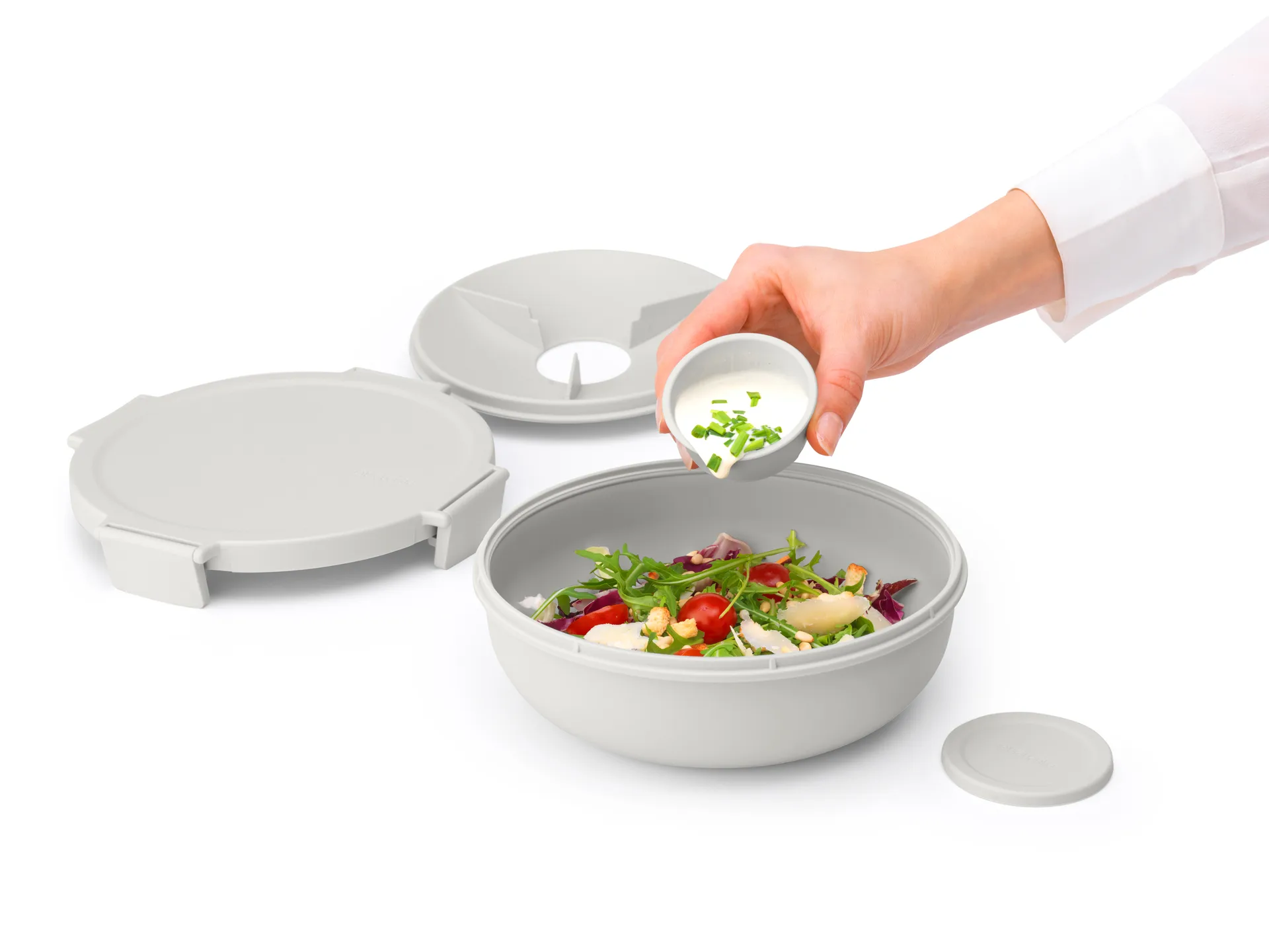 Make & Take sallad 碗  . 1.3 L, Light 灰色 Brabantia