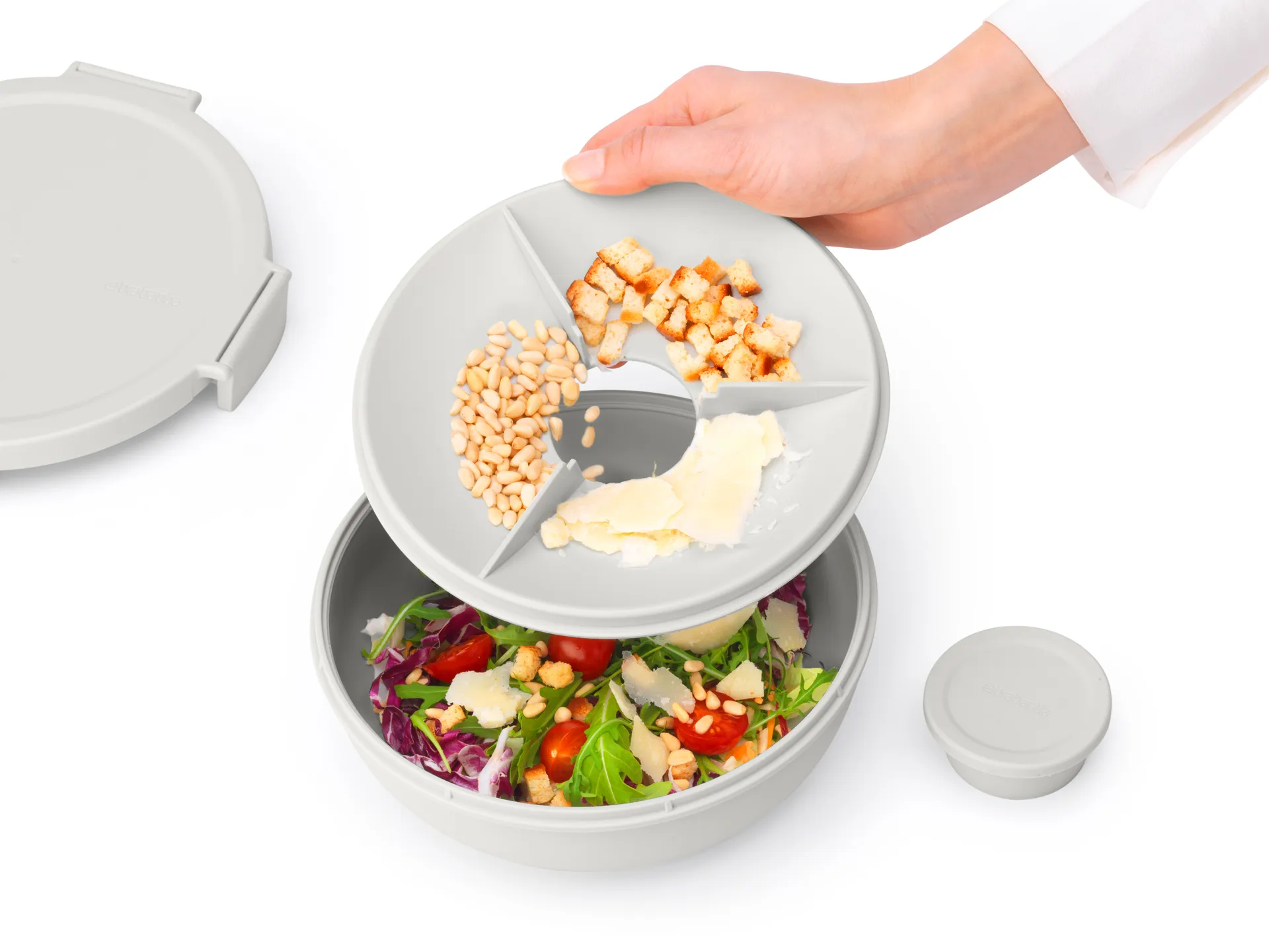 Make & Take sallad 碗  . 1.3 L, Light 灰色 Brabantia