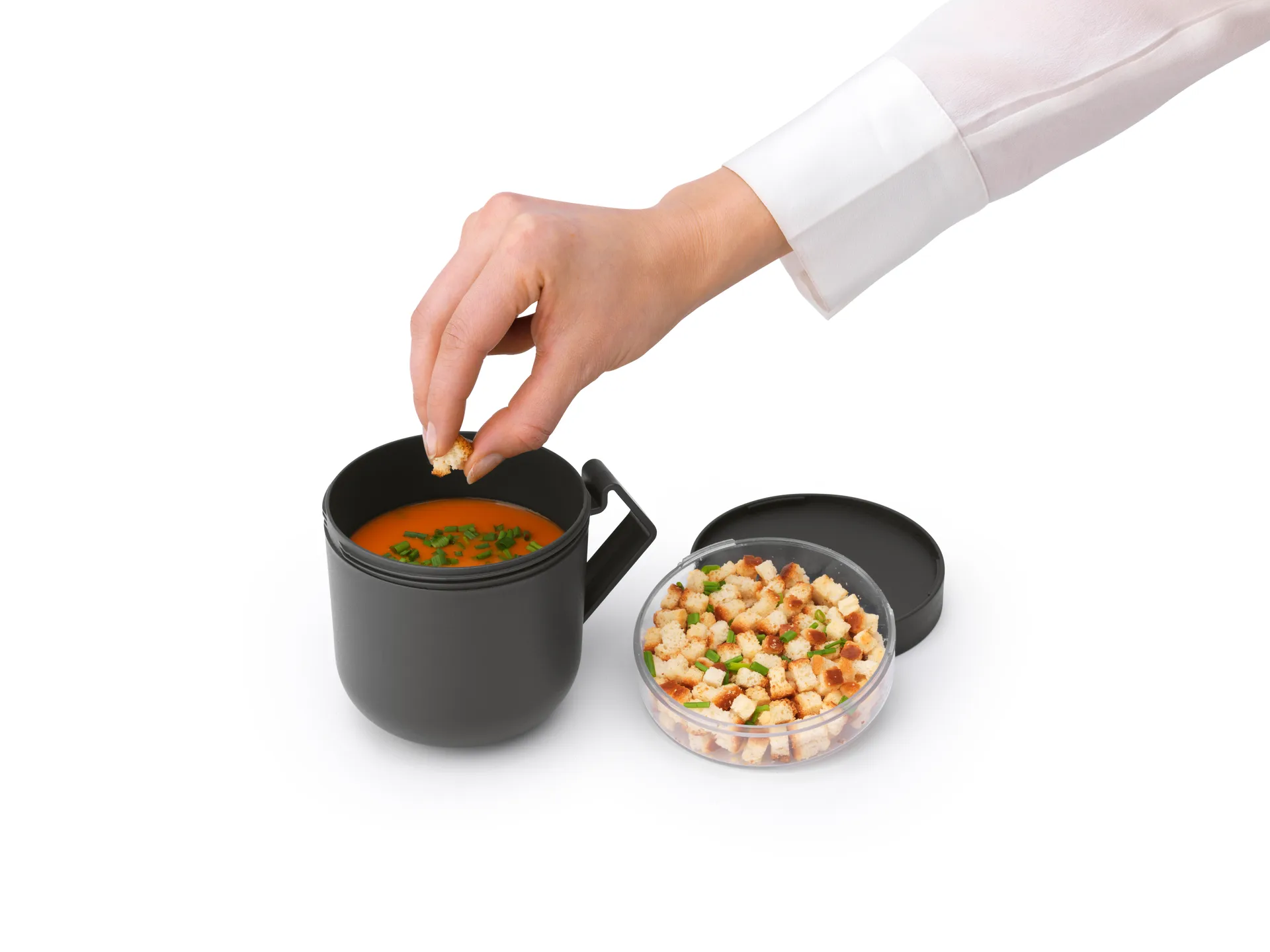 Make & Take Soup 马克杯 0.6 L, Dark 灰色 Brabantia