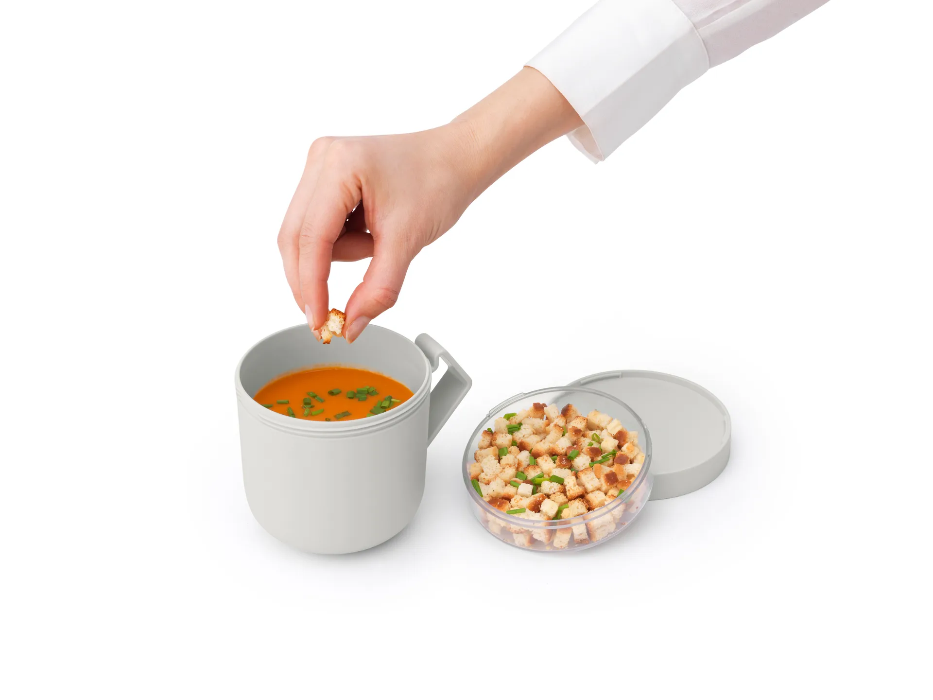 Make & Take Soup 马克杯 0.6 L, Light 灰色 Brabantia