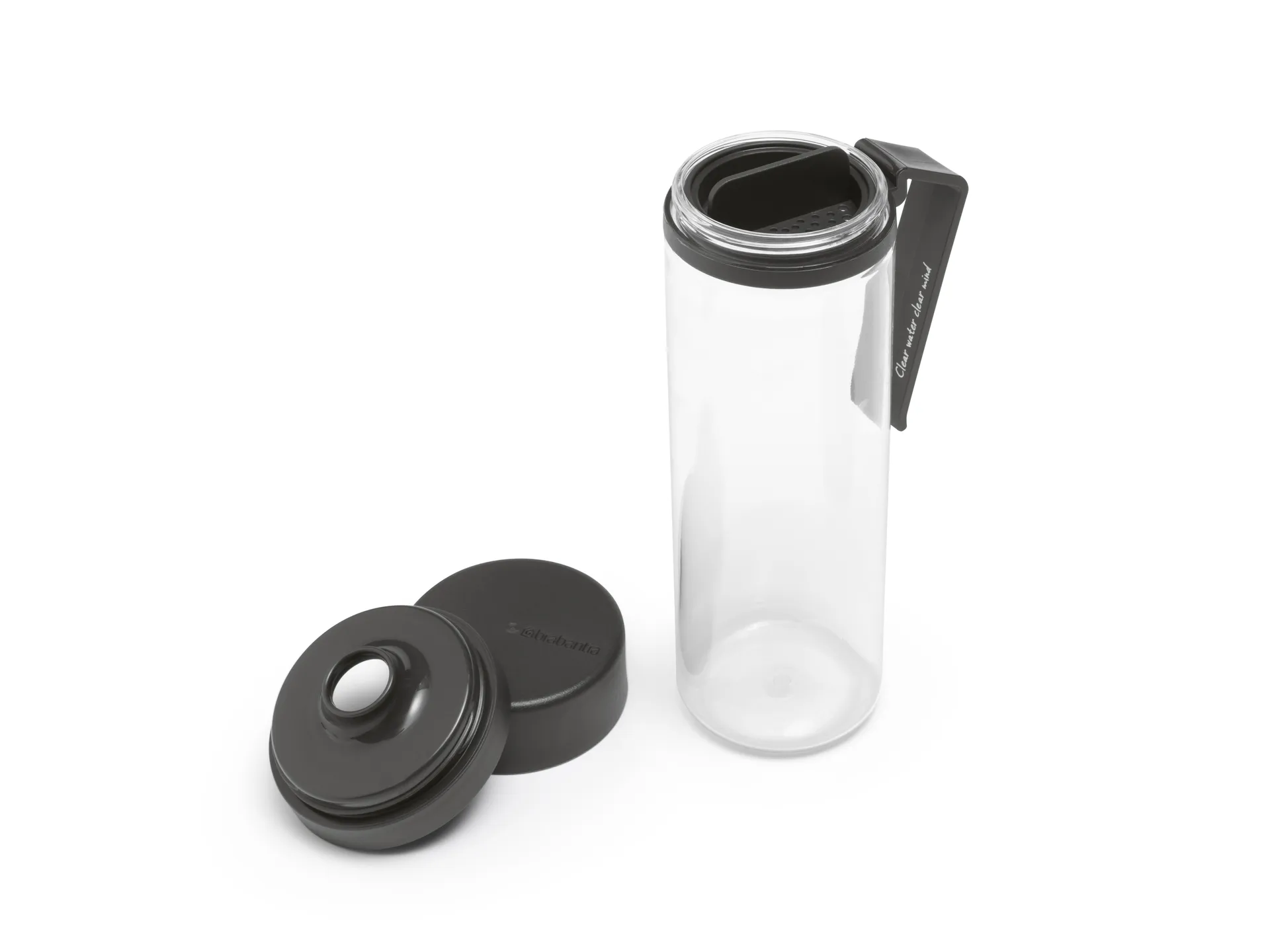 Make & Take water bottle with sil 0.5 L, Dark 灰色 Brabantia