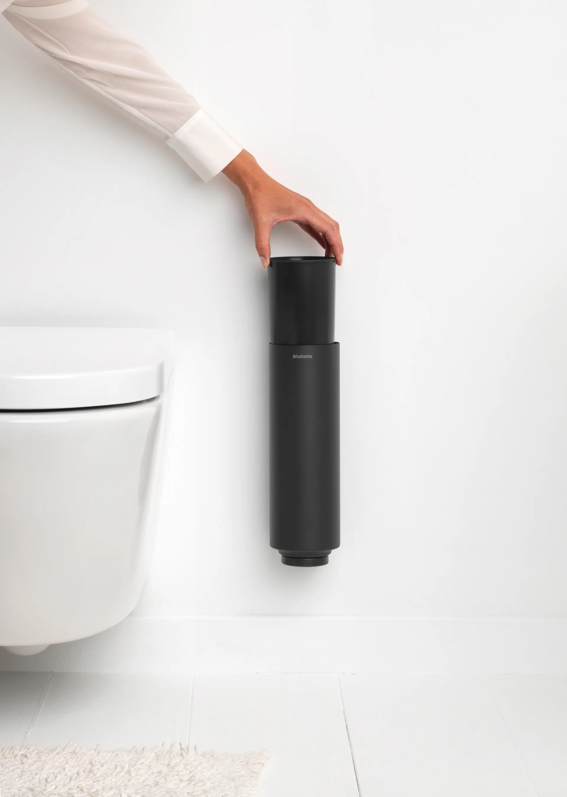 MindSet 带架马桶刷, Mineral Infinite 灰色 Brabantia