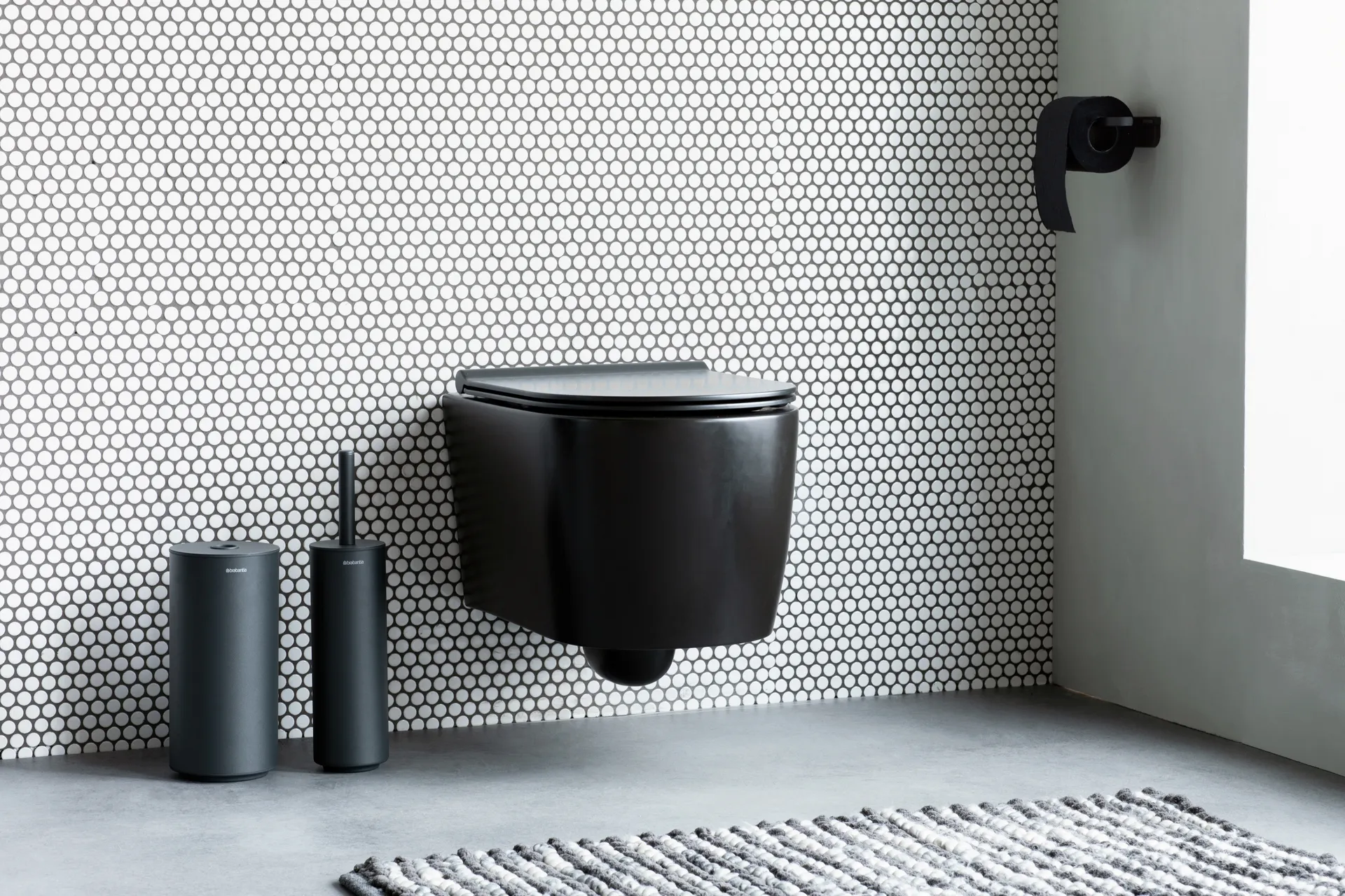 MindSet 带架马桶刷, Mineral Infinite 灰色 Brabantia