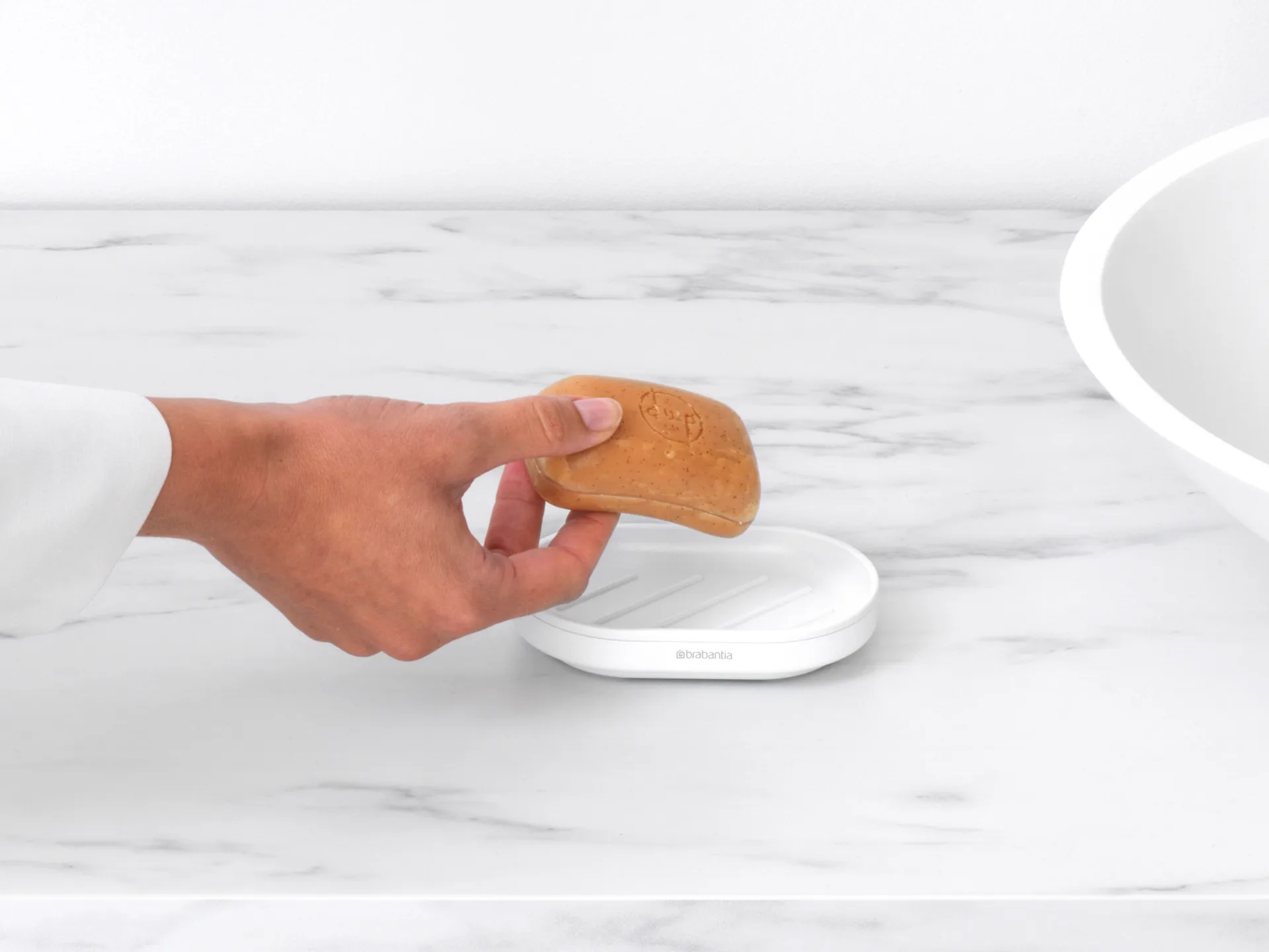 MindSet soap dish, Mineral Fresh 白色 Brabantia