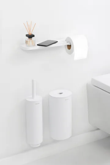 MindSet 带置物架厕纸架 - 矿物清新白色 - Brabantia