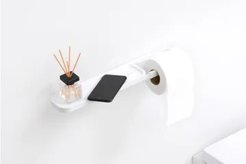 MindSet 带置物架厕纸架 - 矿物清新白色 - Brabantia