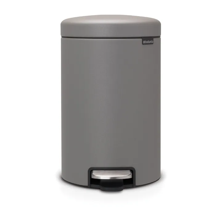 New Icon 12升脚踏垃圾桶 - 矿物水泥灰 - Brabantia