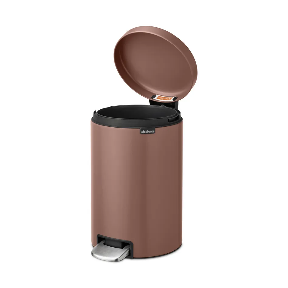 New Icon 新经典脚踏垃圾桶12升, 缎面灰褐色 Brabantia