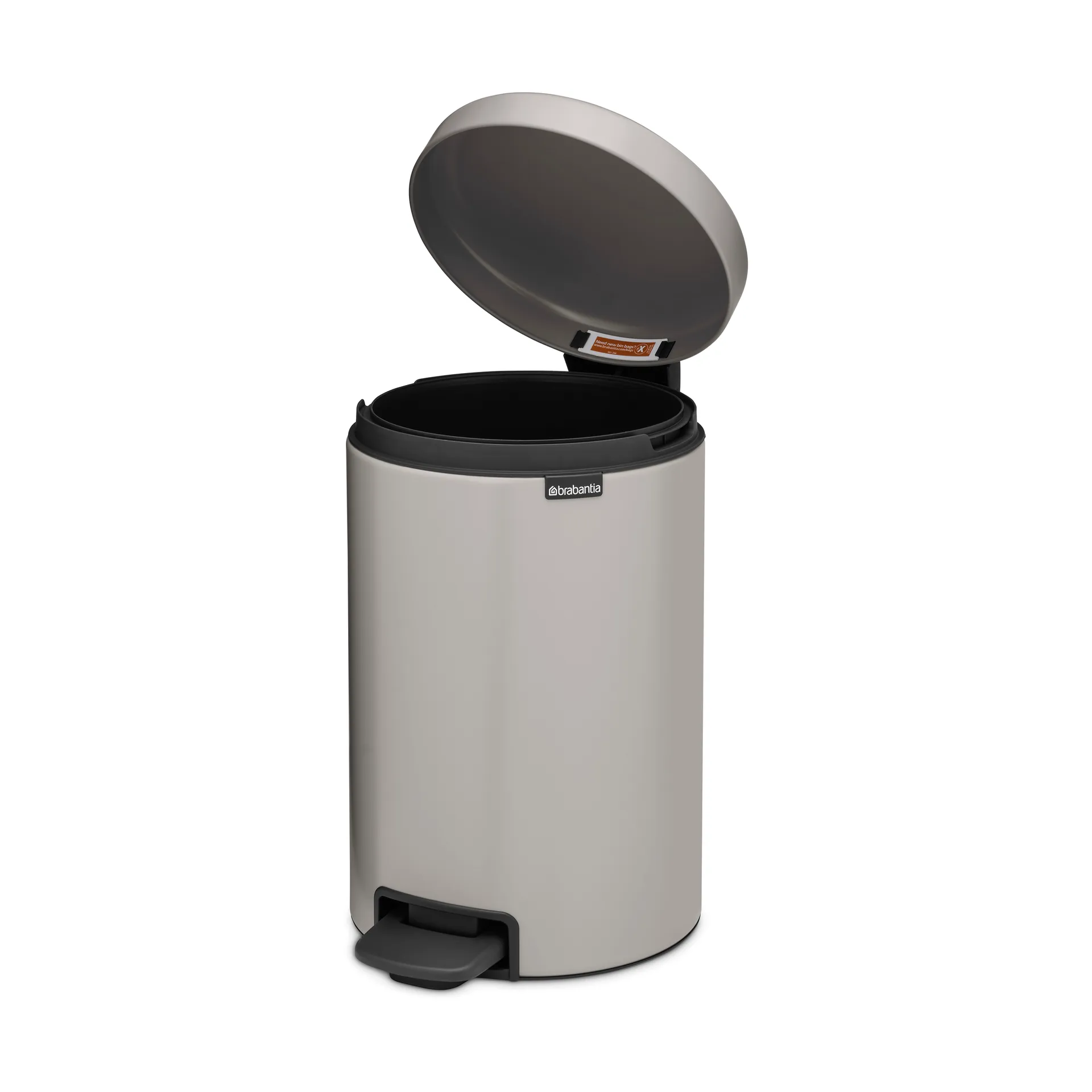 New Icon 新经典脚踏垃圾桶12升, 柔和灰色 Brabantia