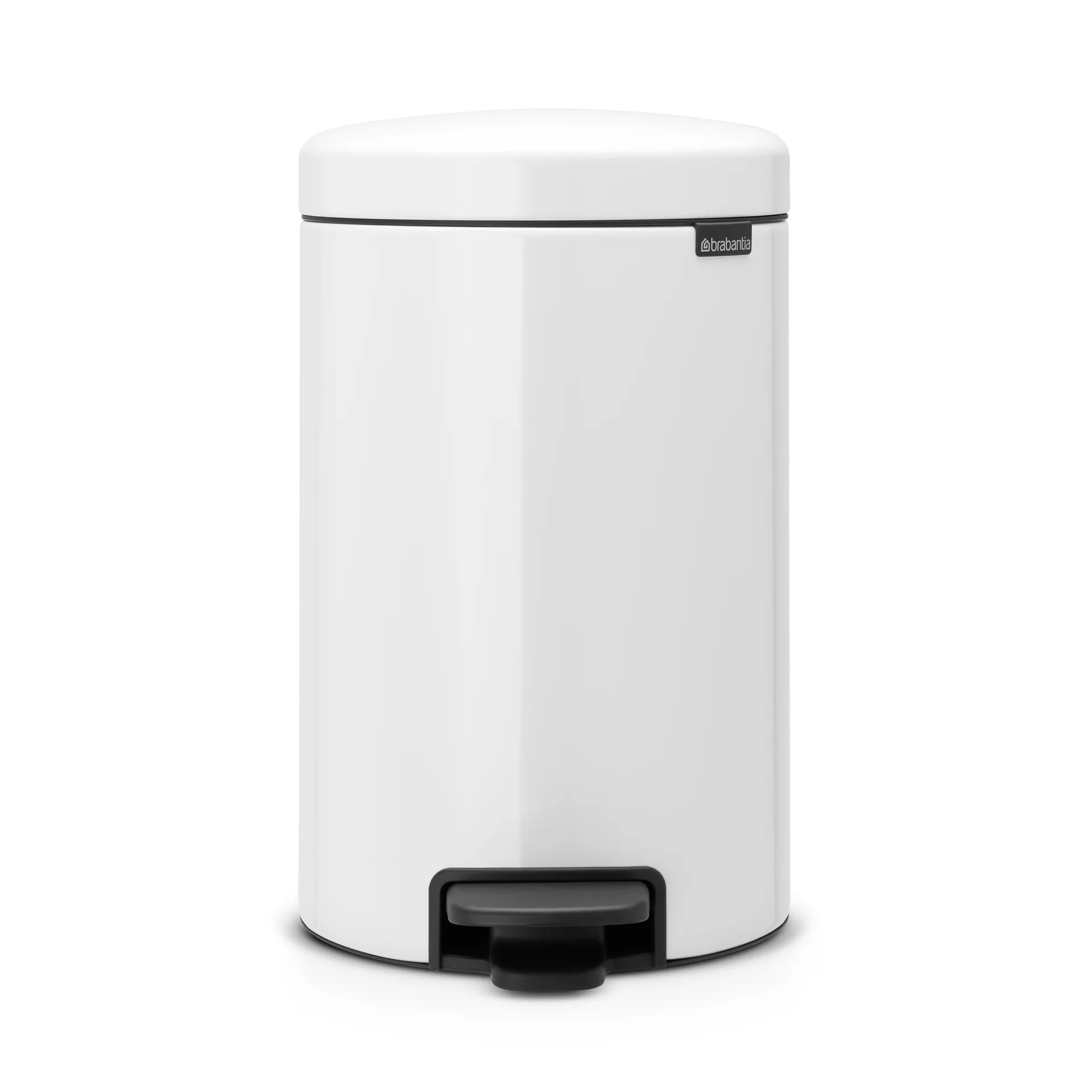 New Icon 脚踏式垃圾桶 12升, 白色 Brabantia