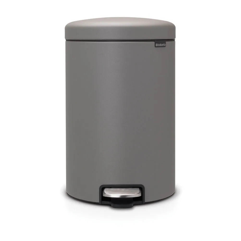 New Icon 新经典脚踏垃圾桶20升, 矿物水泥灰 Brabantia
