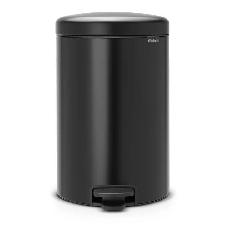 New Icon 新经典脚踏垃圾桶20升 - 哑光黑色 - Brabantia