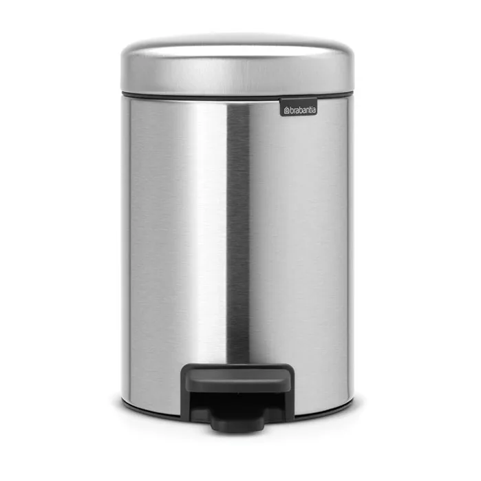 New Icon 3升脚踏垃圾桶 - 哑光防指纹钢 - Brabantia