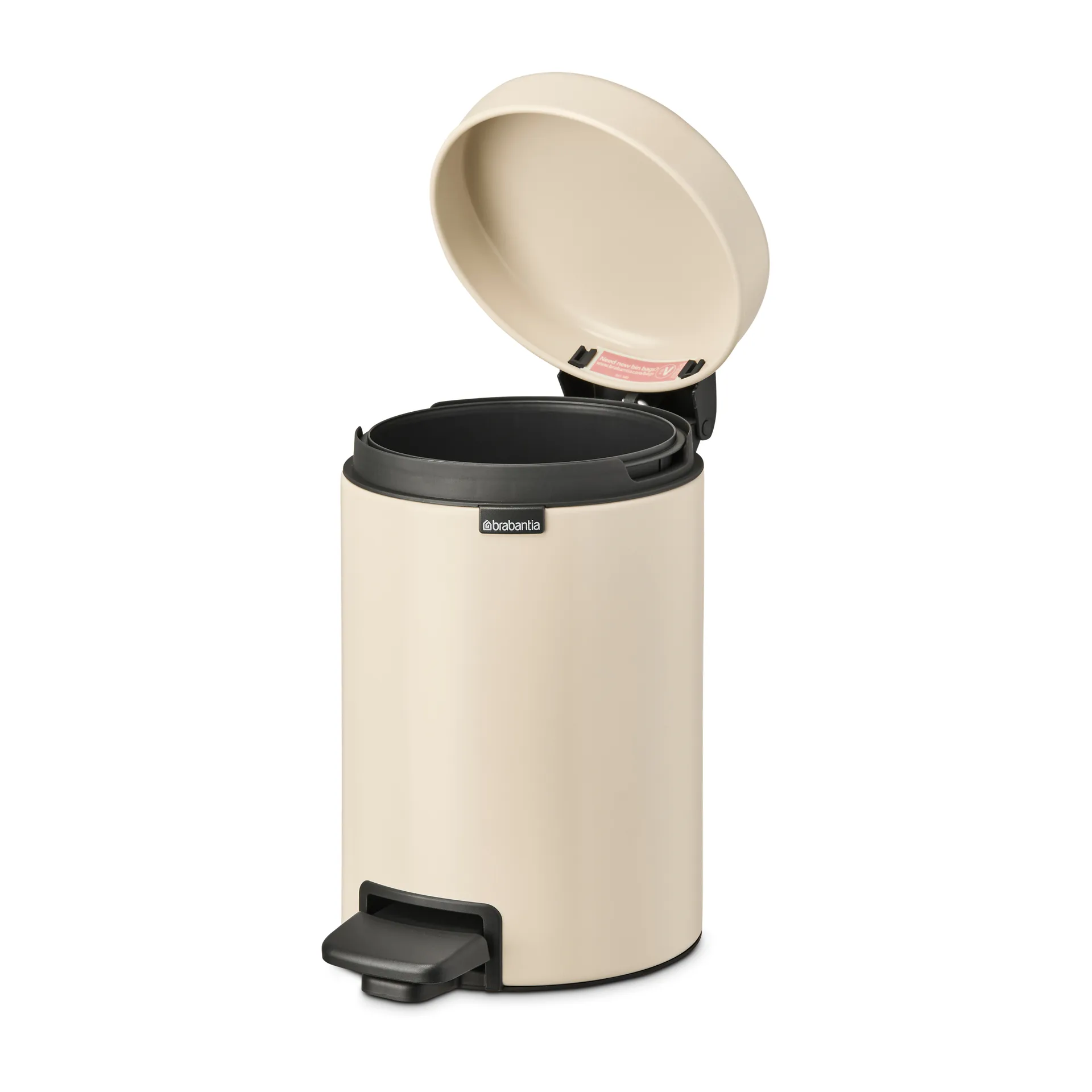 New Icon 新经典脚踏垃圾桶3升, 柔米色 Brabantia