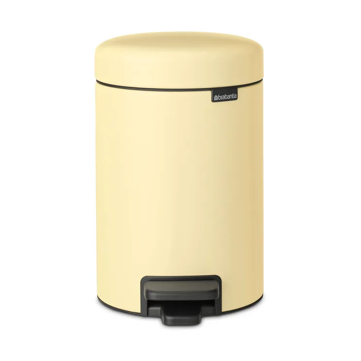 New Icon 新经典脚踏垃圾桶3升, 柔和黄色 Brabantia