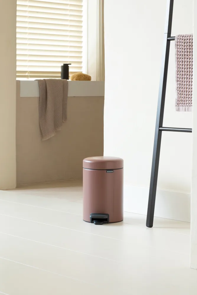 New Icon 新经典脚踏垃圾桶3升, 缎面灰褐色 Brabantia