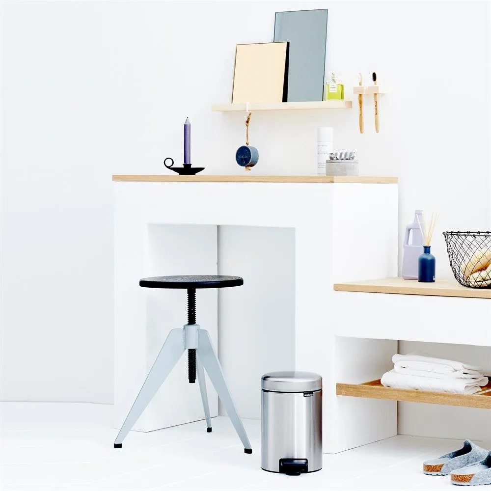 New Icon 新经典脚踏垃圾桶3升, 哑光钢 Brabantia
