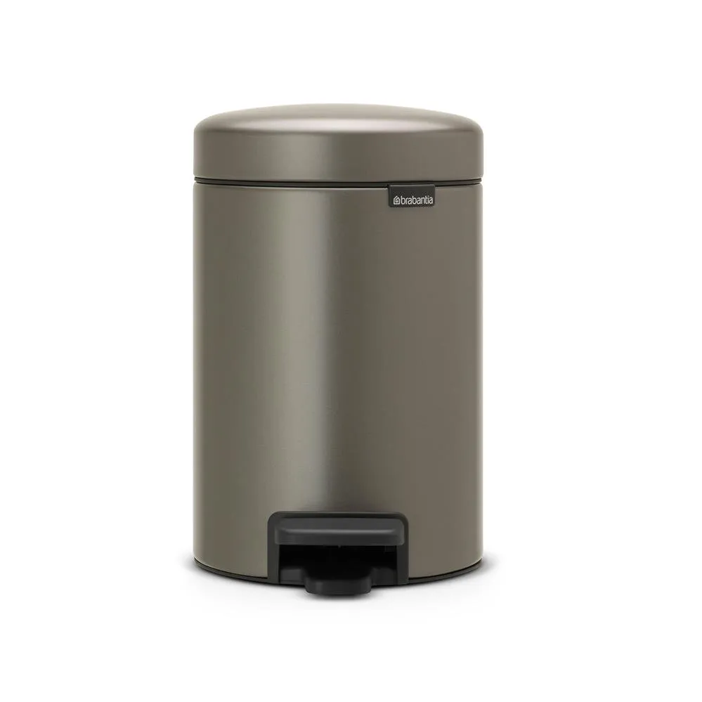 New Icon 3升脚踏垃圾桶, 铂金色 Brabantia