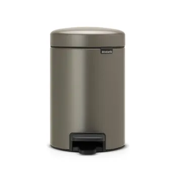 New Icon 3升脚踏垃圾桶 - 铂金色 - Brabantia