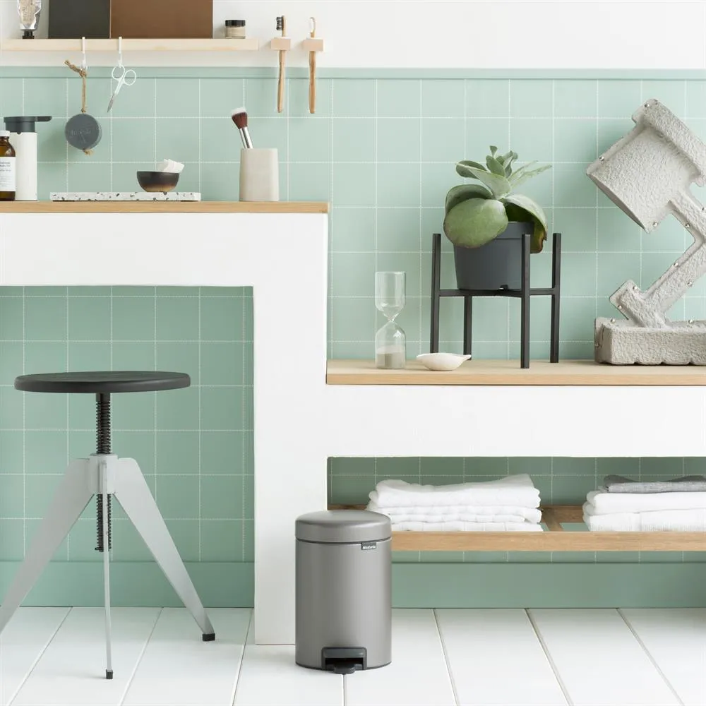 New Icon 3升脚踏垃圾桶, 铂金色 Brabantia