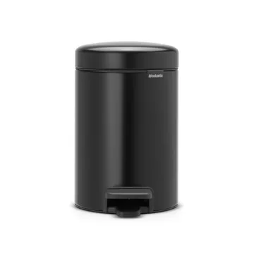 New Icon 新经典脚踏垃圾桶3升 - 哑光黑 - Brabantia