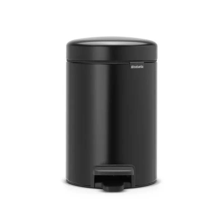 New Icon 新经典脚踏垃圾桶3升 - 哑光黑 - Brabantia