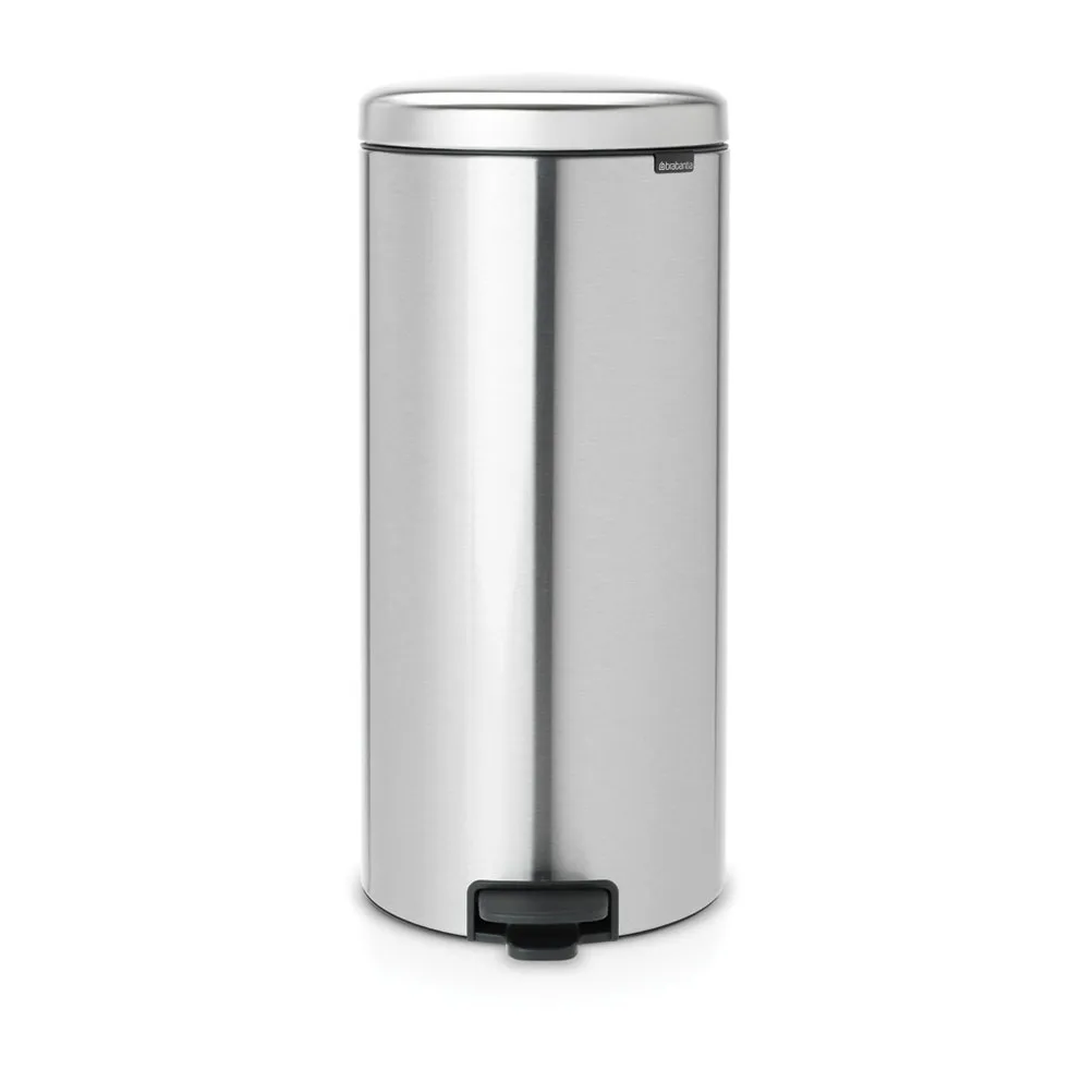 New Icon 新经典脚踏垃圾桶30升, 哑光防指纹钢色 Brabantia