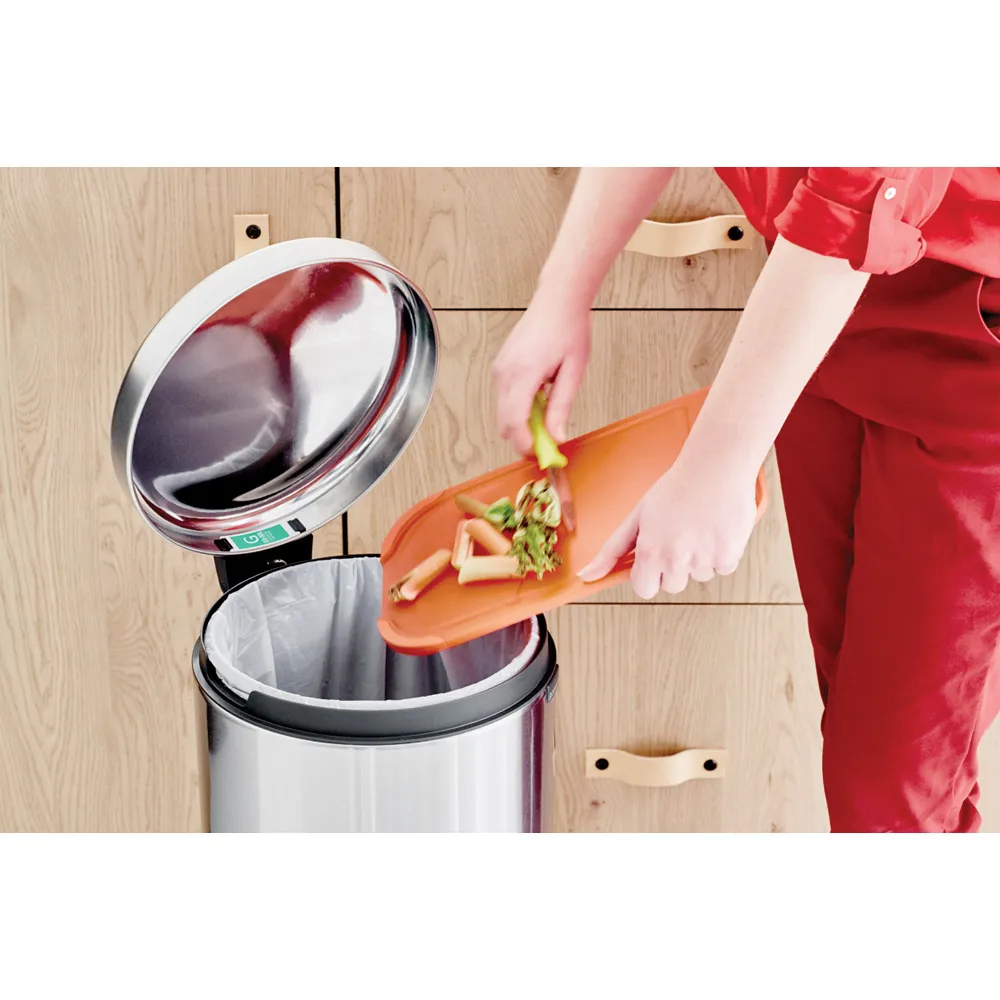 New Icon 新经典脚踏垃圾桶30升, 哑光防指纹钢色 Brabantia