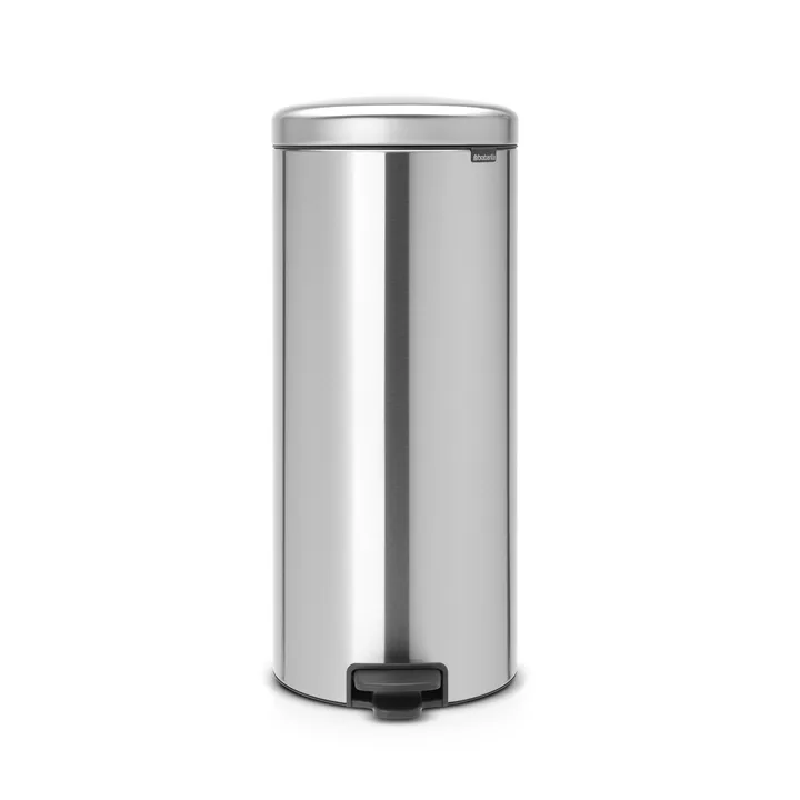 New Icon 新经典脚踏垃圾桶30升 - 哑光钢色 - Brabantia