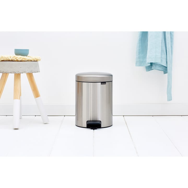 New Icon 脚踏式垃圾桶 5升, Matt steel fingerprint proof Brabantia