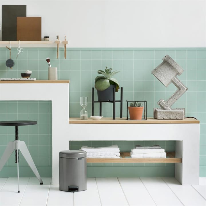 New Icon 脚踏式垃圾桶 5升, platinum Brabantia
