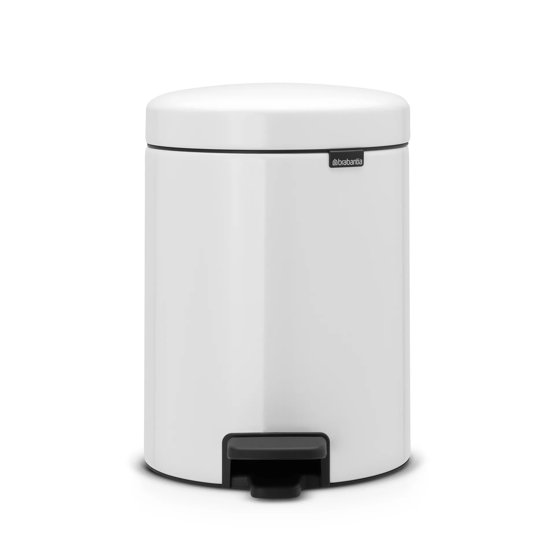 New Icon 脚踏式垃圾桶 5升, 白色 Brabantia