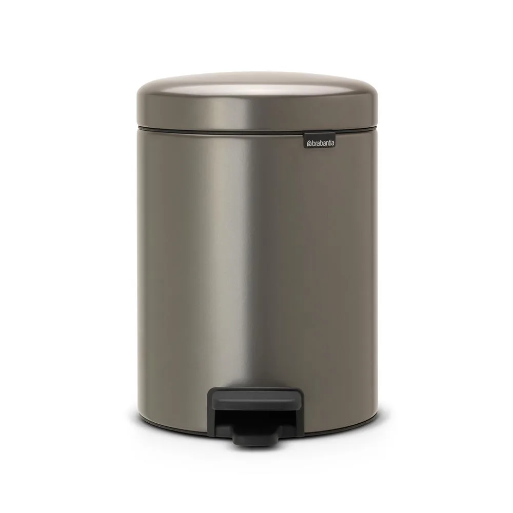 New Icon 新经典脚踏垃圾桶5升, 铂金色 Brabantia