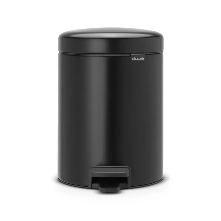 New Icon 新经典脚踏垃圾桶5升 - 哑光黑 - Brabantia