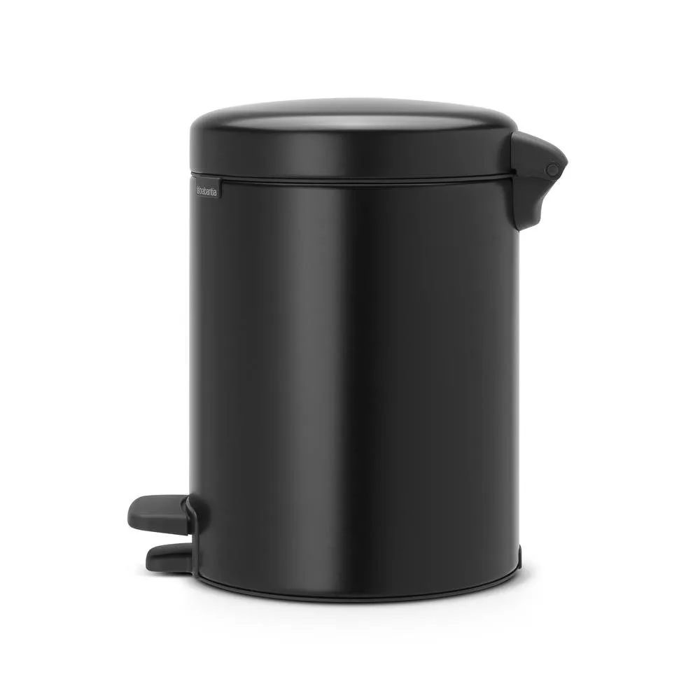 New Icon 新经典脚踏垃圾桶5升, 哑光黑 Brabantia