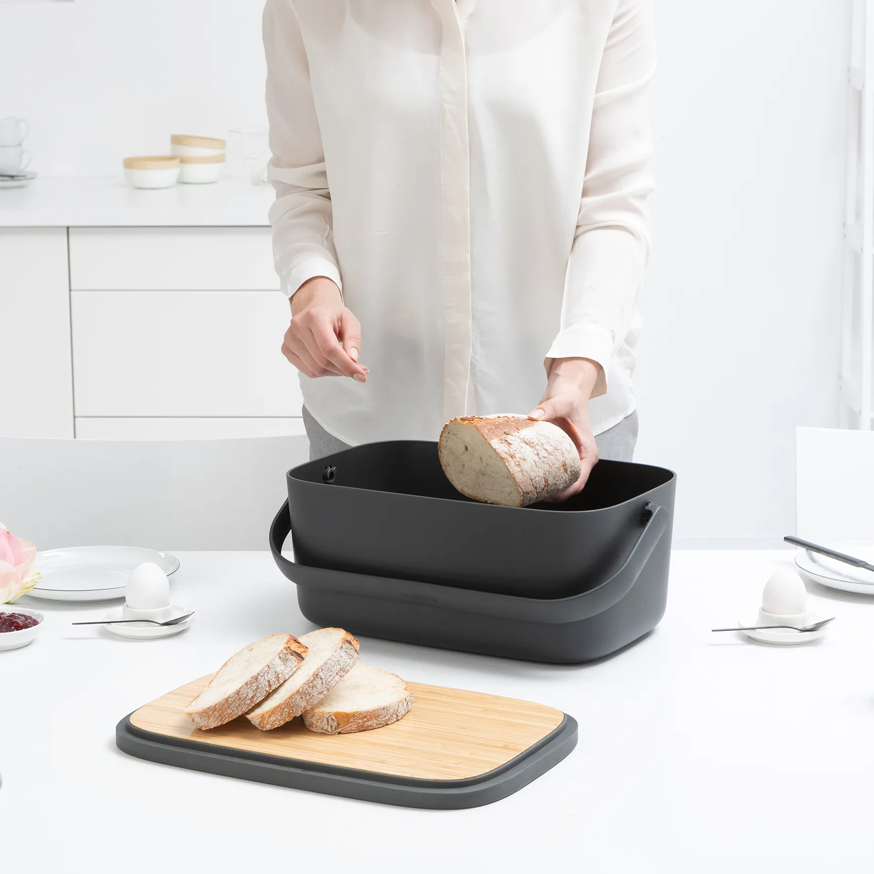 Nic bread box, dark 灰色 Brabantia