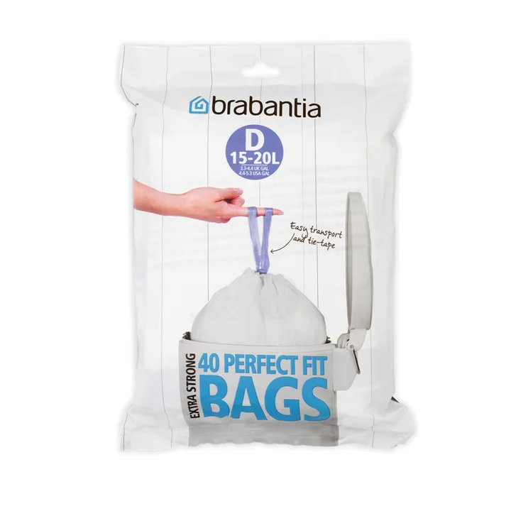 PerfectFit 完美贴合垃圾袋D款40只装 - 15-20L - Brabantia