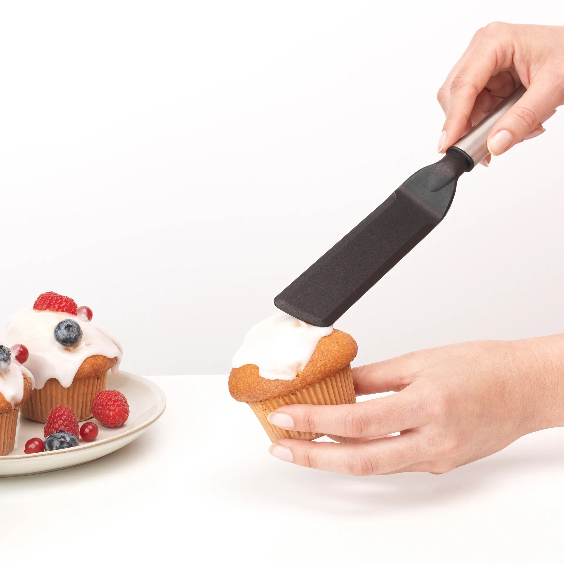 Profile frying spatula long non-stick, 不锈钢 Brabantia