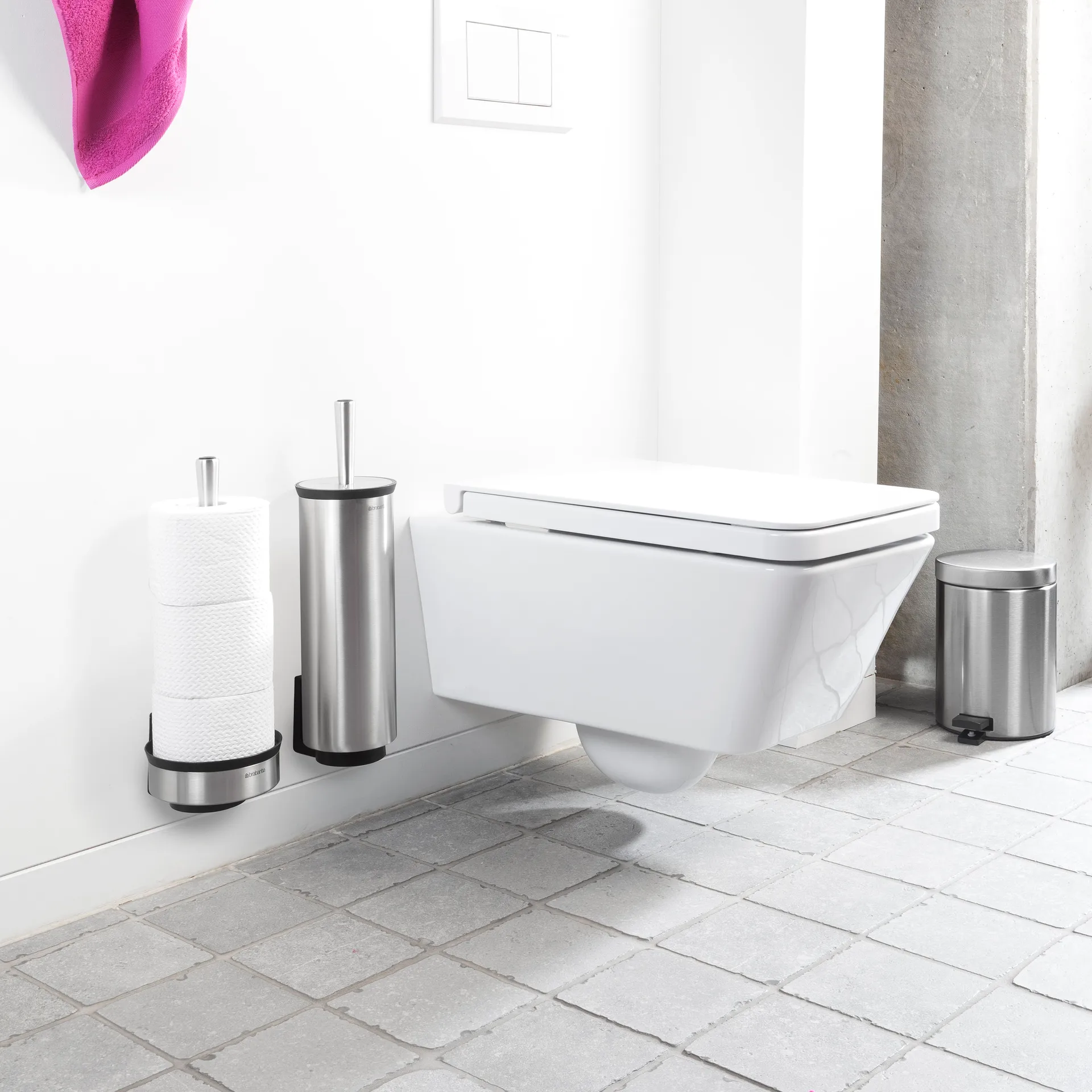 Profile 三卷装厕纸架, matte steel Brabantia