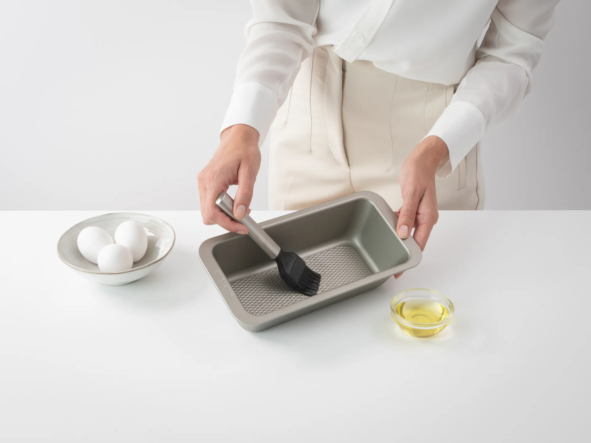 Profile pastry brush silicon large, 不锈钢 Brabantia