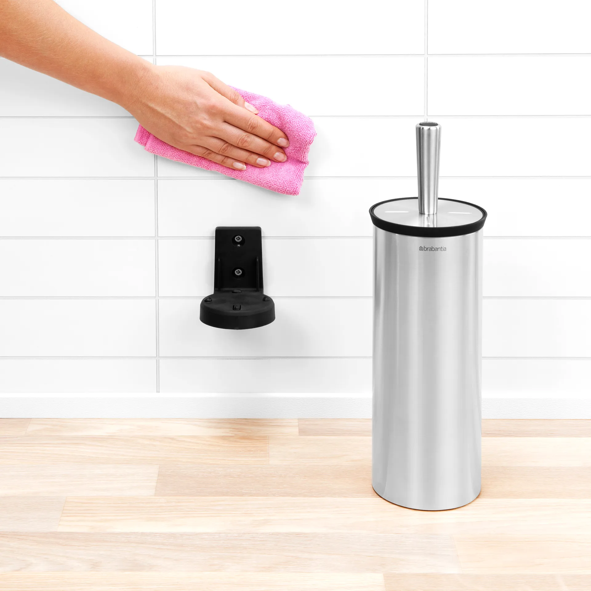 Profile马桶刷 with wall mounting, matte steel Brabantia