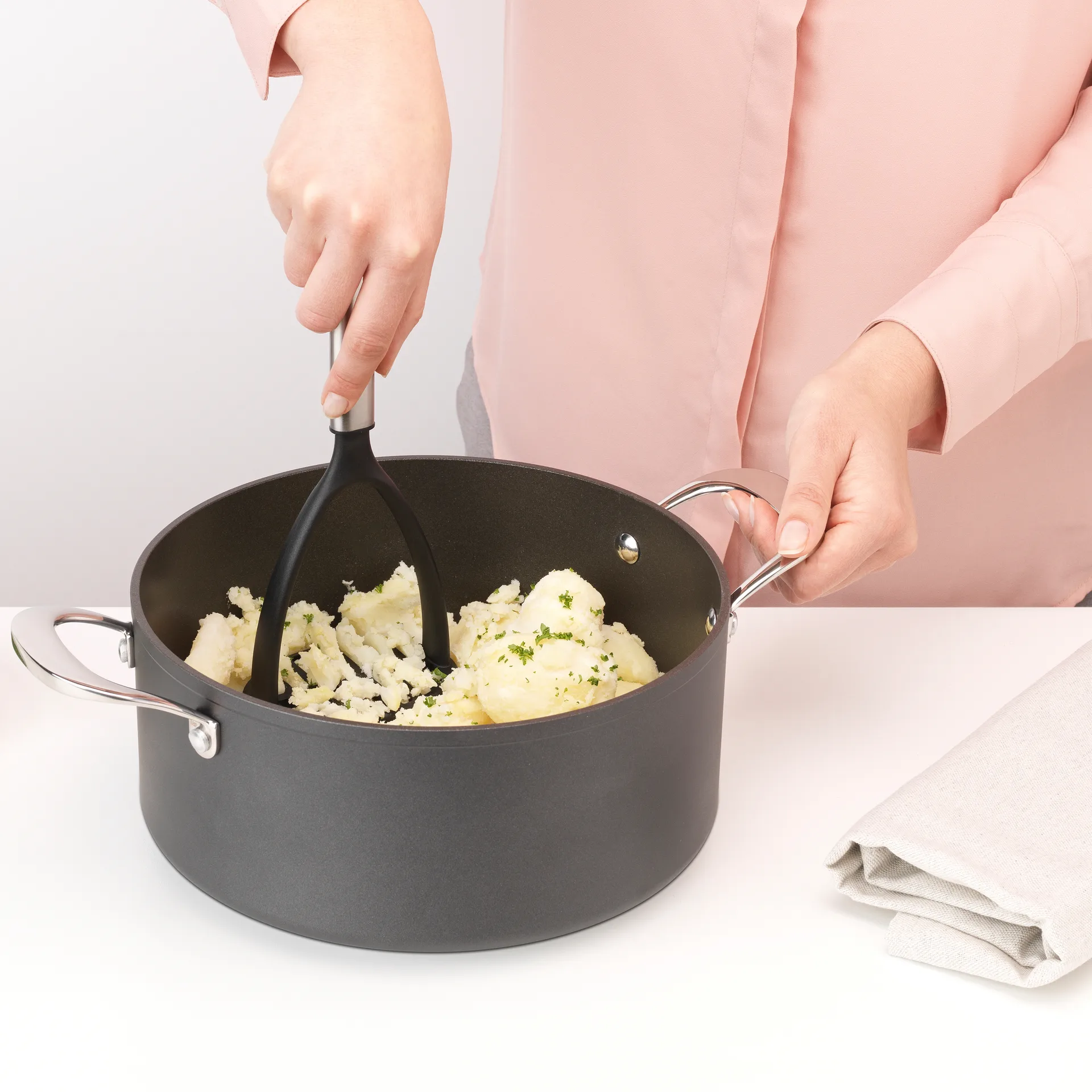Profile 不粘土豆压泥器, 不锈钢 Brabantia